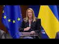 metsola to zelenskyy “we must face the future together”