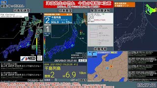 【地震】千島列島　M6.6　最大震度1 (2021年9月21日 5時25分頃発生)