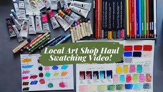 Local Art Shop Vlog \u0026 Art Supplies Haul SWATCHING - Part 2 - April 2021 - Mina Does Art Stuff