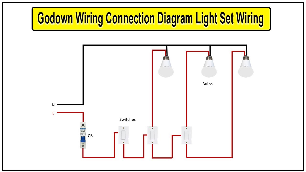 Godown Wiring Connection Diagram | Light Set Wiring - YouTube