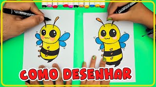 DESENHE UMA ABELHA RAINHA FÁCIL! PASSO A PASSO DIVERTIDO