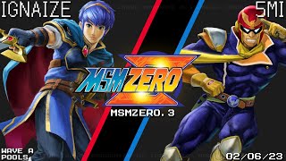 MSM:ZERO.3 - Ignaize (Marth) Vs. 5mi (Captain Falcon) - SSBU - Pools Wave A