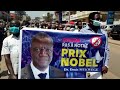 Protests back Congo's threatened Nobel winner
