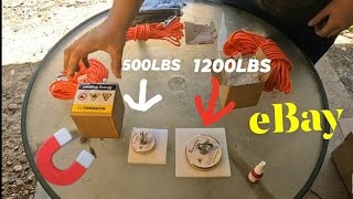 1200Lbs eBay Fishing Magnet unboxing testing Hipomagnet