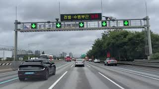 경부고속도로 기흥 - 용인 주행영상 / Driving Relax Video by iPhone 15 - Korea 4K