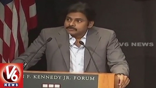 Pawan Kalyan Inspiring Speech At Harvard University | Indian Conference 2017 | USA | V6 News