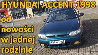 Hyundai Accent z 1998 roku. Takich samochodów już się nie robi. Piękna historia rodzinnego auta.