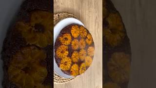 Chocolate and orange cake in frying pan