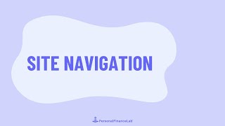 PersonalFinanceLab Site Navigation