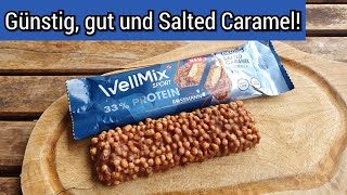 Rossmann Proteinriegel WellMix Salted Caramel | Zutaten, Nährwerte, Geschmack | FoodLoaf