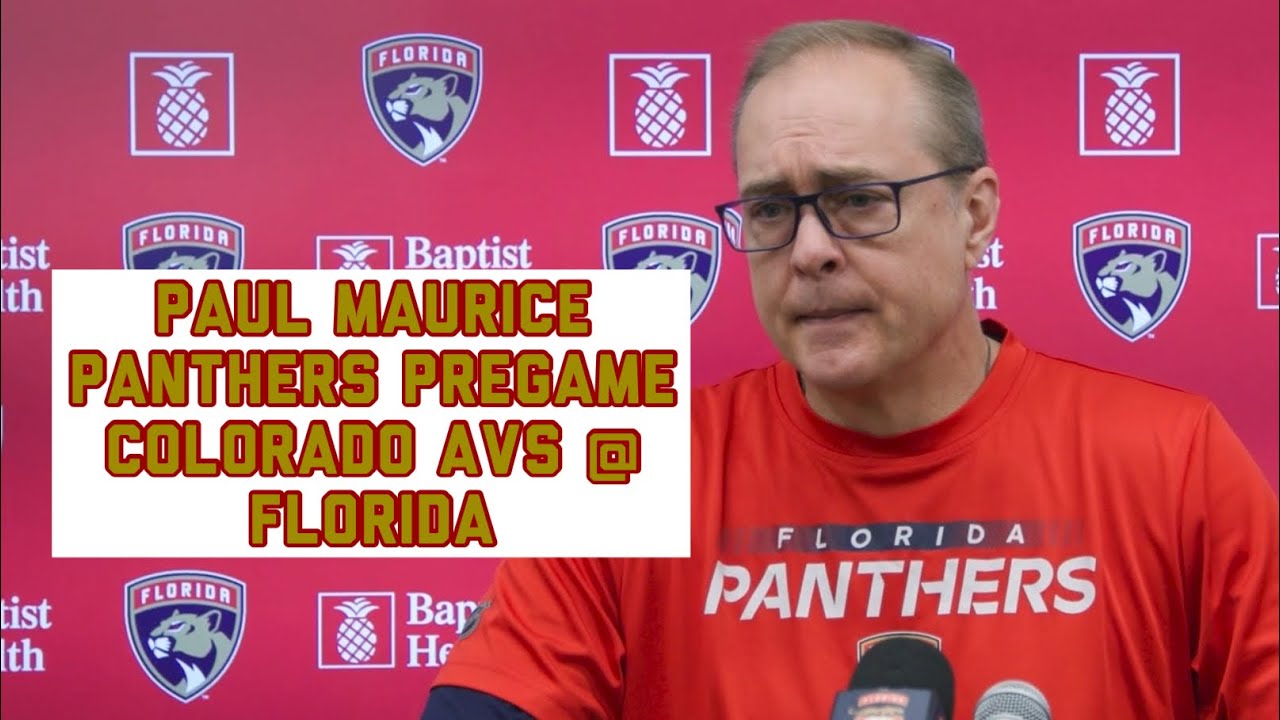 Paul Maurice, Panthers Pregame: Colorado Avalanche At Florida - YouTube