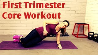 14 MInute First Trimester Core Workout----Safe Ab Exercises for Pregnancy