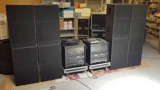 PA loudspeaker Setup Test EAW Eastern Acoustic Works High-performance KF650 Set With Carver Amps