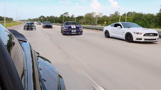 Mustangs TAKEOVER the Highway! *Headphone Users Beware!*