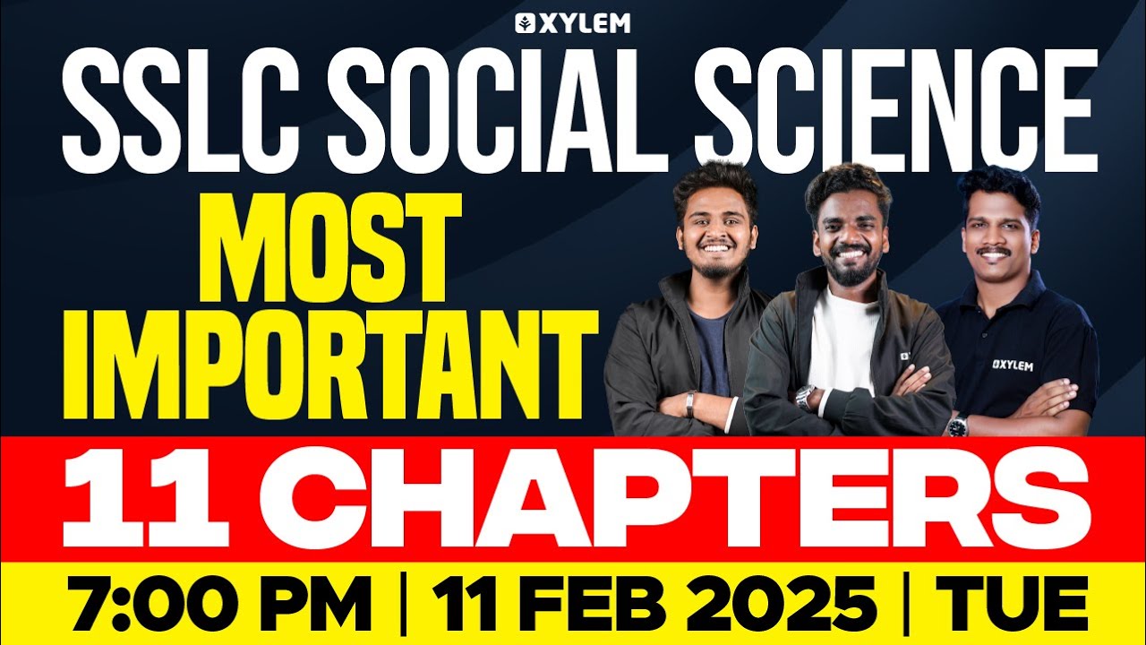 Sslc Social Science Most Important 11 Chapters Xylem Sslc Youtube
