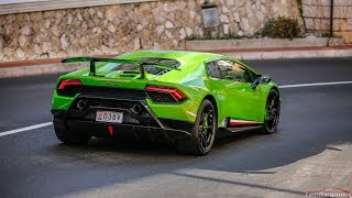 2x Lamborghini Huracan LP640-4 Performante driving in Monaco !