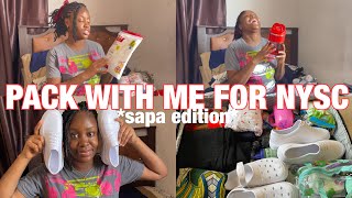 PACK WITH ME FOR NYSC ORIENTATION CAMP| GET READY WITH ME FOR NYSC CAMP.