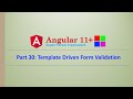 Angular Complete Series | Template Driven Form Validations | Part 30 | Angular11+
