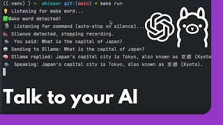 Voice to Voice AI with Python! Wake Word, Whisper, Ollama, TTS – Full Pipeline Demo