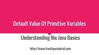 Default Values of Primitives In Java Video