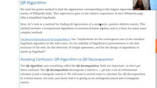 Computational Linear Algebra 10: QR Algorithm to find Eigenvalues, Implementing QR Decomposition