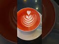 latte art red tulip 🌷 coffee tulip red p