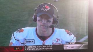 Travis Lulay Talks With TSN Panel After Win Over Riders