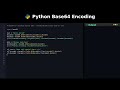 Python Base64 Encoding #coding