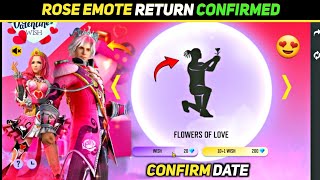 Rose Emote Return Confirmed 😍 - Free Fire Propose Emote Kab aayega, Rose Emote Date Kya Hai