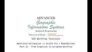 AdvGIS | GIS Workflow Tutorial | Part 12