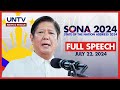 SONA 2024 FULL SPEECH: Ikatlong State of the Nation Address ni Pang. Ferdinand Marcos Jr.