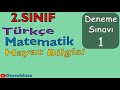 2. Sınıf Deneme Sınavı 1| 1. Deneme Sınavı Türkçe Matematik ve Hayat Bilgisi | 25 Soru