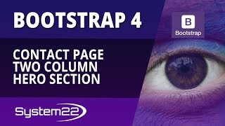 Bootstrap 4 Basics Contact Page Two Column Hero Section