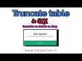 Truncate table in SQL Server | SQL Queries