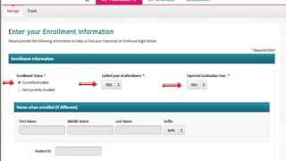 Register and request your transcript