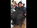 wheelchair poncho with sleeves and lining