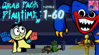 GRAB PACK Poppy Playtime Chapter 3 🧤😂 Gameplay Levels 1-60 | Funny Hacking Game #poppyplaytime