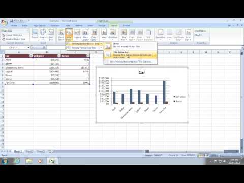 How to create an Excel 2007 bar Graph How to create an Excel 2007 bar Graph