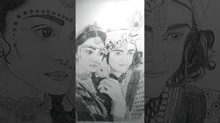 ✨Radha Krishna🕉 drawing🎨 || Janmashtami😍 special drawing🎨 || #shorts #viral #janmashtami