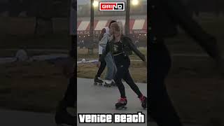 Bee Gees - 'Stayin Alive' | Disco Inferno at Venice Beach Roller Disco Plaza!" #dance #grind Part 3