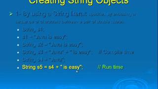 Java Lesson 27 - String Class - Part 01 - Defining, Declaring and Creating Strings