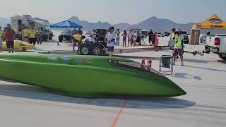 Salt Shark Streamliner runs 340mph at Bonneville Salt Flats