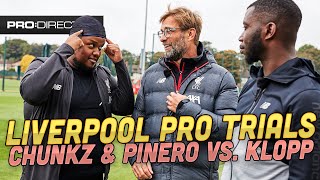 Chunkz & Harry Pinero ft. Klopp & Mane - Liverpool Pro Trials Challenge - Win Mané Signed Boot!!