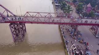 Drone footage Bangladesh Sylhet Keane bridge