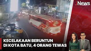 Polisi Olah TKP Kecelakaan Beruntun di Kota Batu, Malang - iNews Today 09/01