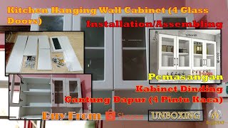 Installation/Assembling Shopee Kitchen Hanging Wall Cabinet 4Door-Pasang Kabinet GantungDapur 4Pintu