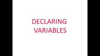 Oracle Database - PLSQL Declaring Variables