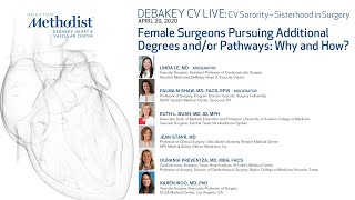 Female Surgeons Pursuing Additional Degrees and/or Pathways (L. Le, MD,  P. Shaw, MD) April 20, 2020