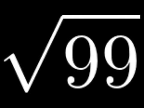 What is the square root of 99 simplified?