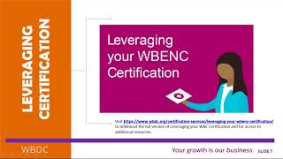 WBENC Network: WBE Onboarding Presented by the WBDC